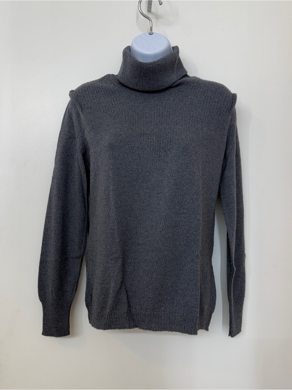 Vintage Dalton Wool Turtleneck Sweater - Size 10 /M Gray Made In USA + ILGWU Tag